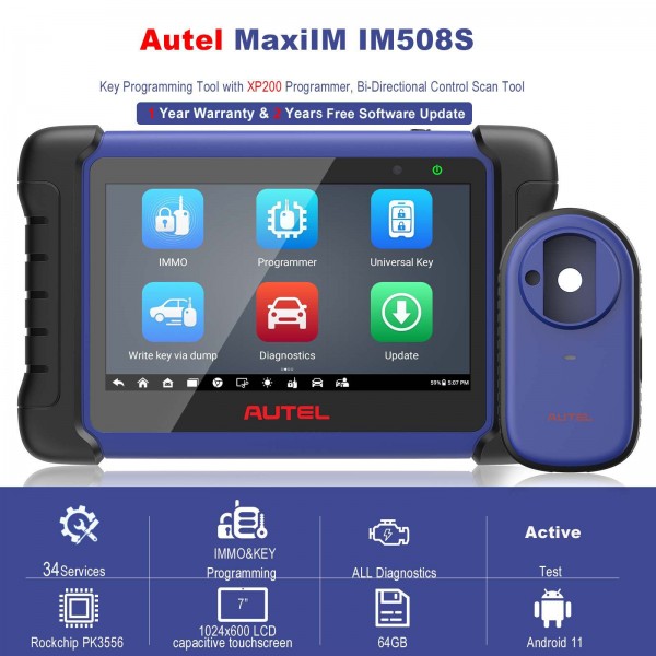 Autel MaxiIM IM508S IMMO and Key Programming Tool with XP200 34+ Services Functions