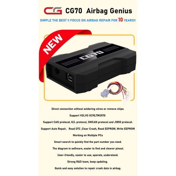 CGDI CG70 Airbag Reset Tool Clear Fault Codes One Key