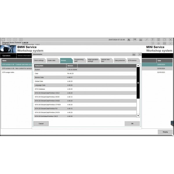 V2024.07 Win10 Rheingold ISTA 4.48.20 and SDP 4.48.21 for BMW ICOM with Engineer Programming