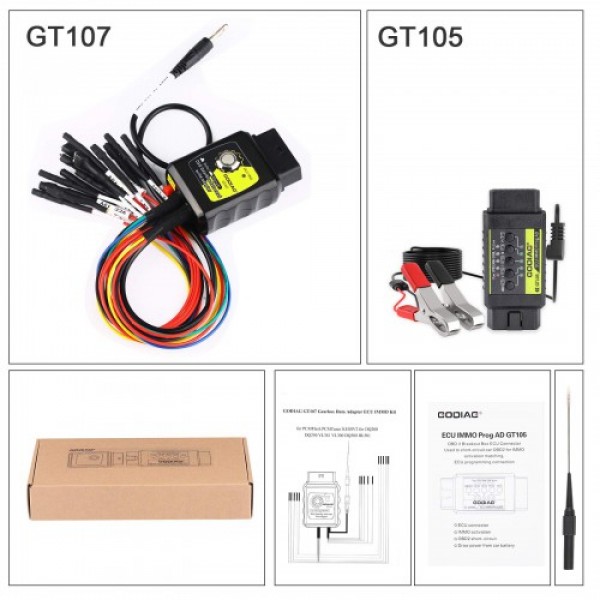 GODIAG GT105 ECU IMMO Kit Plus GT107 DSG Gearbox Data Read/Write Adapter