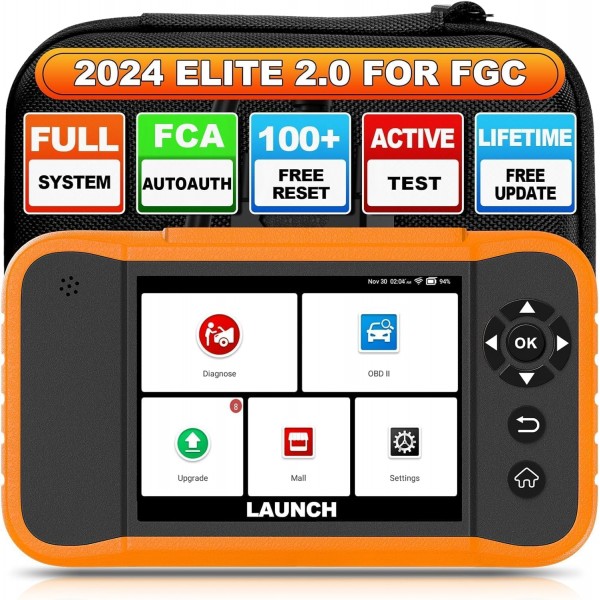 2024 LAUNCH Creader Elite 2.0 Full System Diagnostic Tool for Ford/ GM/ Buick/ Cadillac/ Chevrolet/ Chrysler/ Dodge/ Jeep