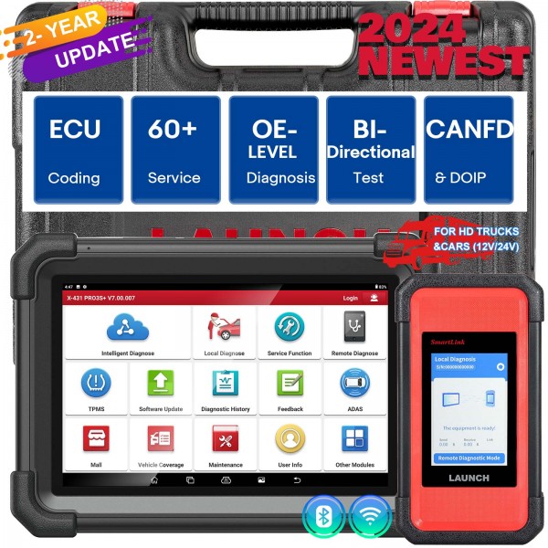  Launch X431 V+ X431 PRO3S+ Wifi/Bluetooth Plus HD3 Heavy Duty Truck Diagnostic Module (2-in-1 set)