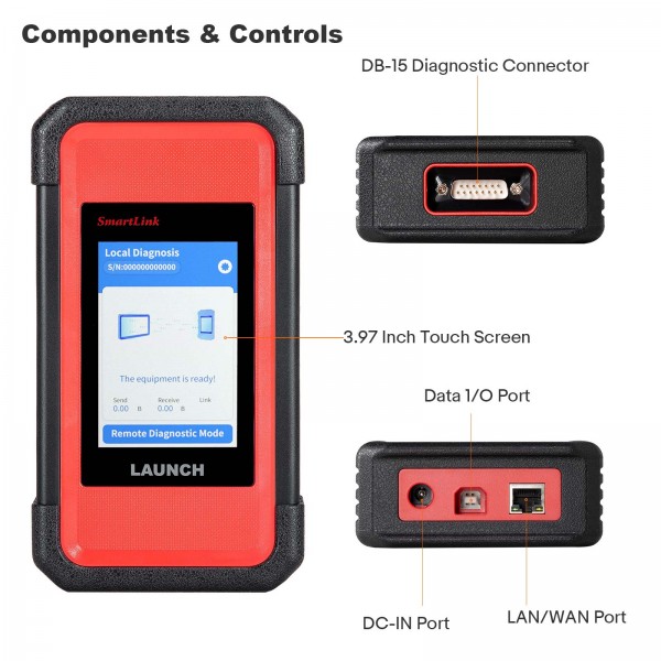  Launch X431 V+ X431 PRO3S+ Wifi/Bluetooth Plus HD3 Heavy Duty Truck Diagnostic Module (2-in-1 set)