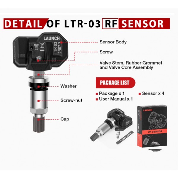 Launch X431 RF-Sensor 315MHz 433MHz TPMS Sensor