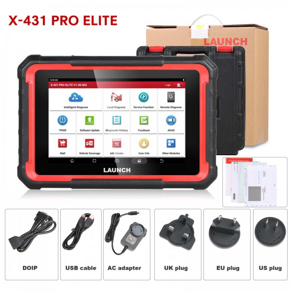 [Global Version] Launch X431 PRO Elite Support DOIP CAN FD Active Tester OBD2 Scanner