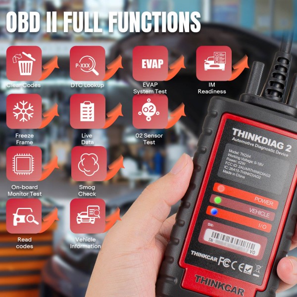 Thinkdiag2 THINKCAR All System Diagnostic Scanner Support CAN-FD