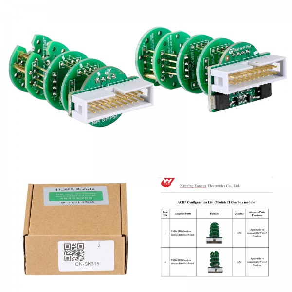 ACDP-ACDP-2 Module11 Clear EGS ISN Authorization with Adapters Support both 6HP & 8HP