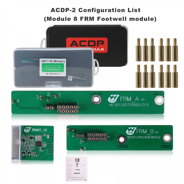 Yanhua ACDP-2 BMW Full Package with Module 1/2/3/4/7/8/11 + License for BMW Key Programming Cluster Correction Get Free B48/ N20/ N55/ B38 Bench Board