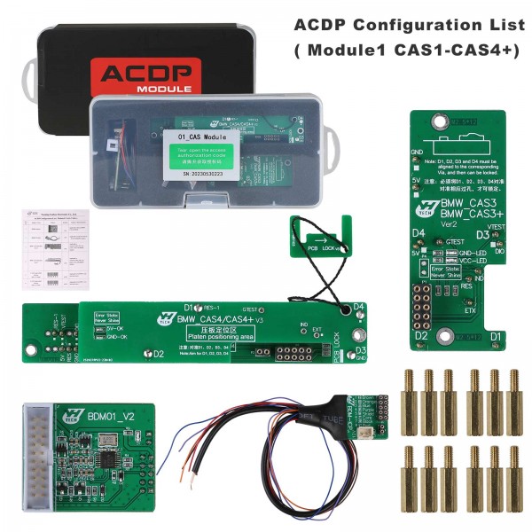 Yanhua Mini ACDP-2 BMW IMMO Package with Module1/2/3 and B48/N20/N55/B38 Bench Board for BMW CAS1-CAS4+/FEM/BMW DME ISN Read & Write 