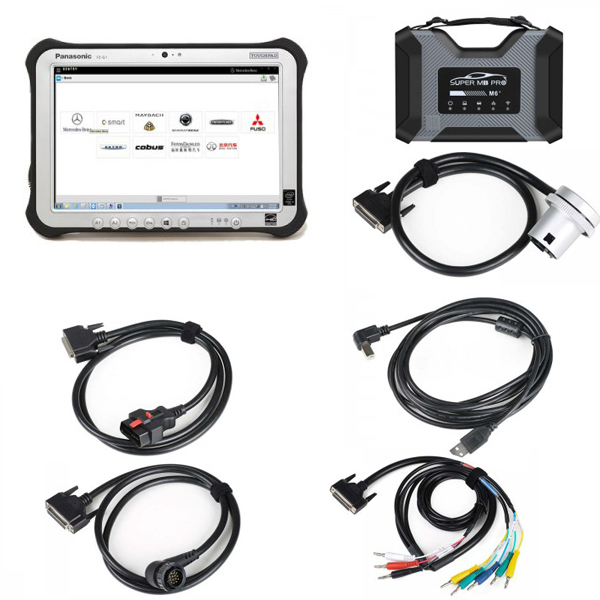 Super MB Pro M6+ and Panasonic FZ-G1 Tablet For BENZ Trucks And Cars Ready to use